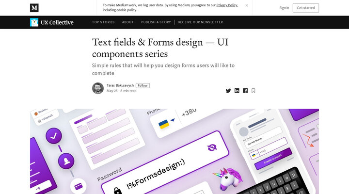 Text fields & Forms design — UI components series - UX Collective