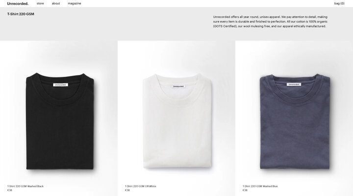 T-Shirt 220 GSM – Unrecorded