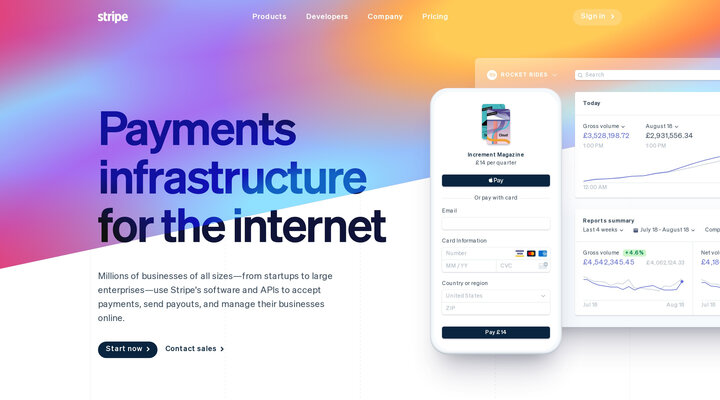 Online payment processing for internet businesses - Stripe