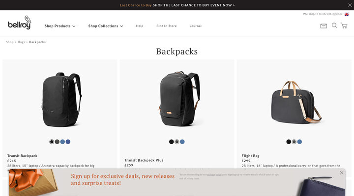 Backpacks For Travel, Work & Commute | Bellroy
