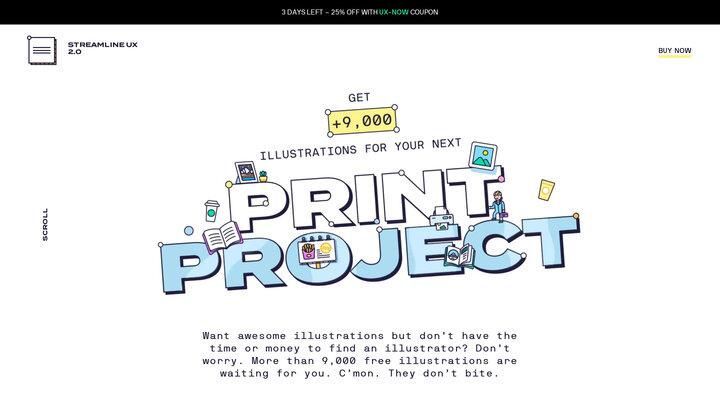 Streamline UX - 9,000 illustrations