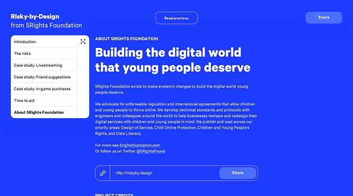 Risky-By-Design | About 5Rights Foundation