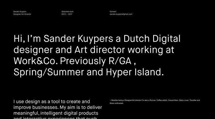 Sander Kuypers – Designer / Art Director