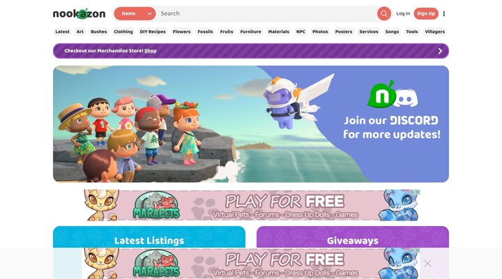 Buy & Sell Animal Crossing: New Horizons Items - Nookazon.com