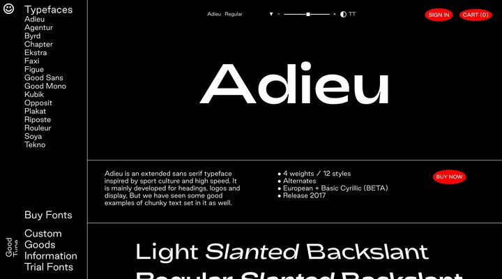Adieu — Good Type Foundry