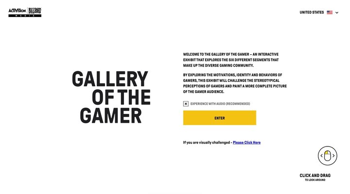 Activision Blizzard Media's Virtual Gallery of the Gamer