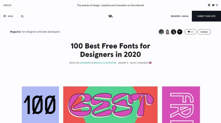 100 Best Free Fonts for Designers in 2020