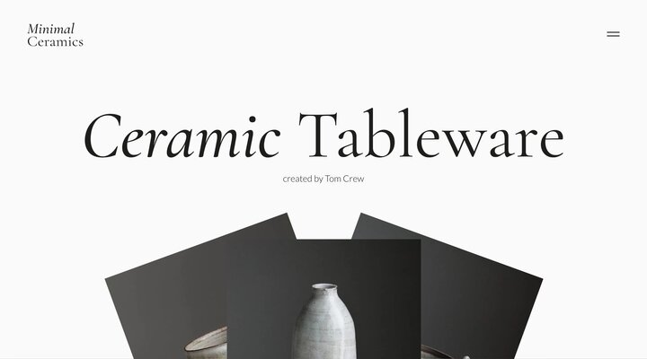 Ceramic Tableware created by Tom Crew