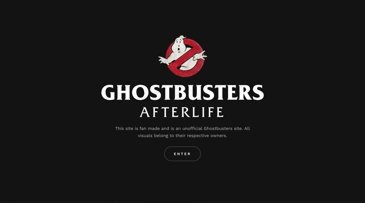 Ghostbuster Afterlife Fan Made Site