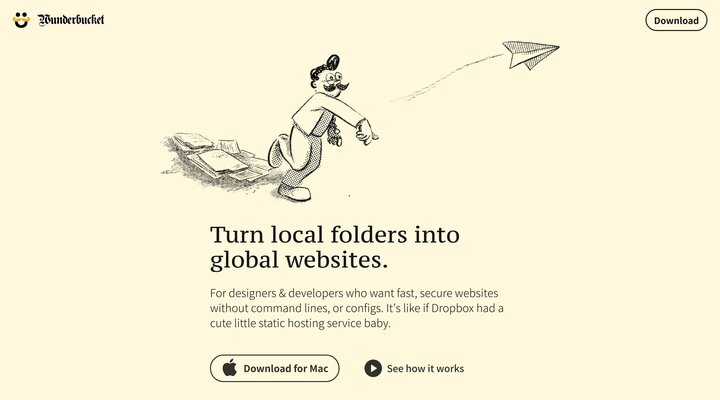 Wunderbucket: Turn local folders into global websites