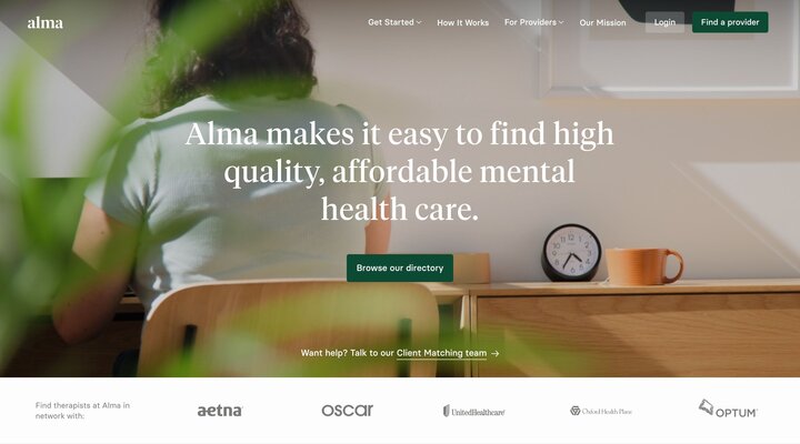 Alma — Simplifying Access to Therapy