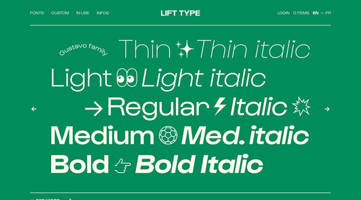 Lift Type — A french digital type foundry