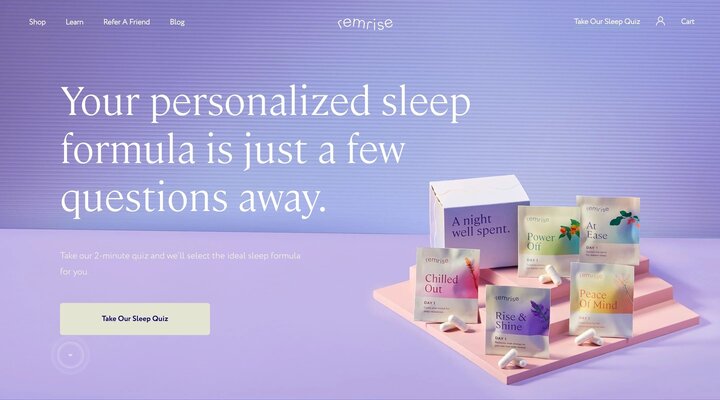 Remrise: Personalized, Natural Sleep Aids & Mobile App