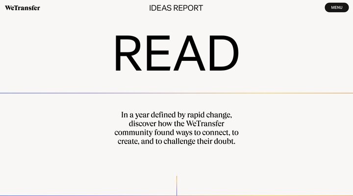 Read | WeTransfer Ideas Report 2020