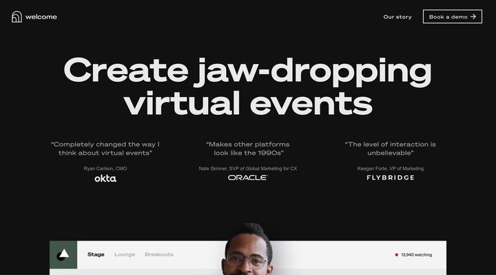 Welcome | Create jaw-dropping virtual events
