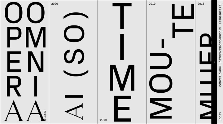 OMOTESANDO — OMOTESANDO IS A DIRECTING DUO WHICH DEVELOPS ARTISTIC, COMERCIAL AND FICTIONAL PROJECTS. IN OMOTESANDO WE BELIEVE EACH IDEA NEEDS A WORLD IN WICH TO DEVELOP AND A CONCEPTUAL FRAMEWORK IN WHICH TO GROW.