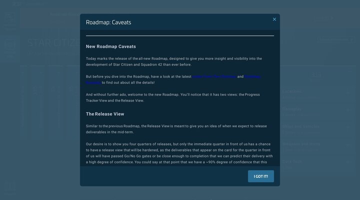 Star Citizen - Roadmap