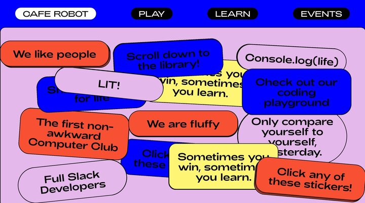 Cafe Robot, the first non-awkward Computer Club.