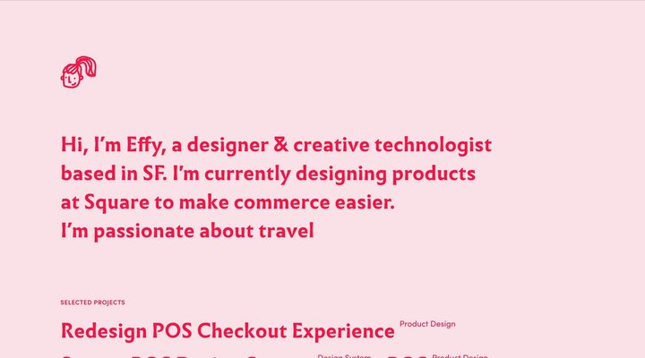 Effy Zhang – Portfolio