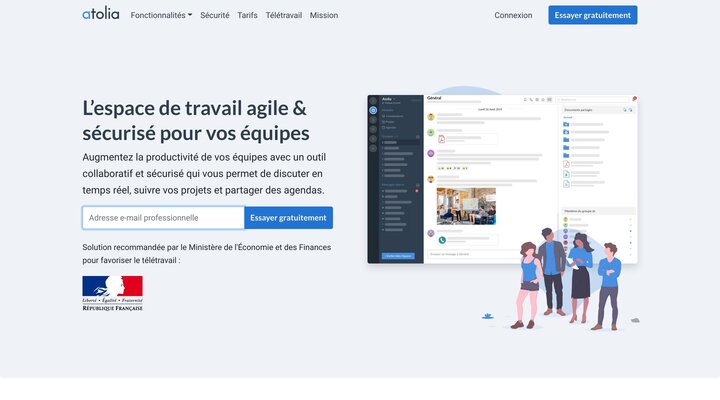 Espace de travail collaboratif & sécurisé - Atolia