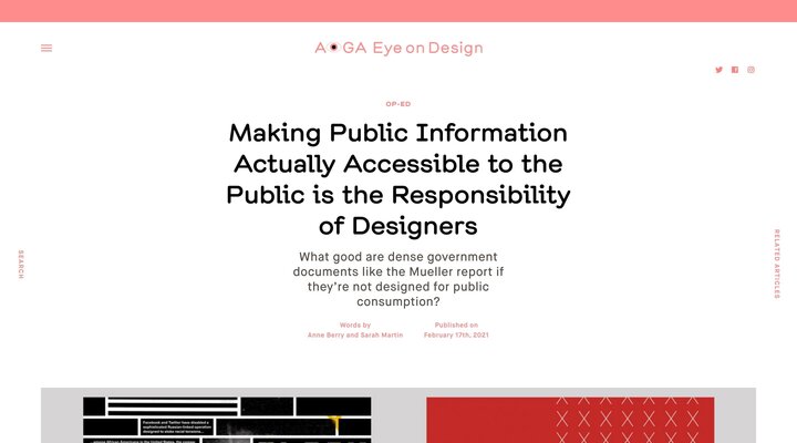 Making Public Information Actually Accessible to the Public is the Responsibility of Designers