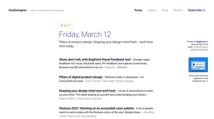 HeyDesigner — Design news. Curated daily.