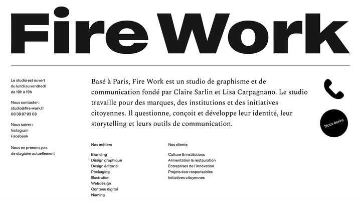 studio Fire Work, graphisme et branding