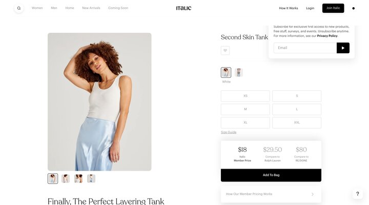 Italic - Second Skin Tank
