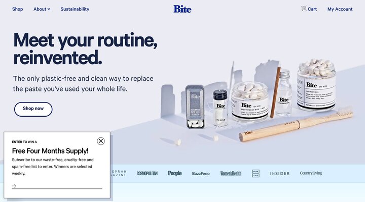 Bite Toothpaste Bits
        
        
        
    <meta name="title" content="Bite Toothpaste Bits - Zero Waste Toothpaste Tablets">