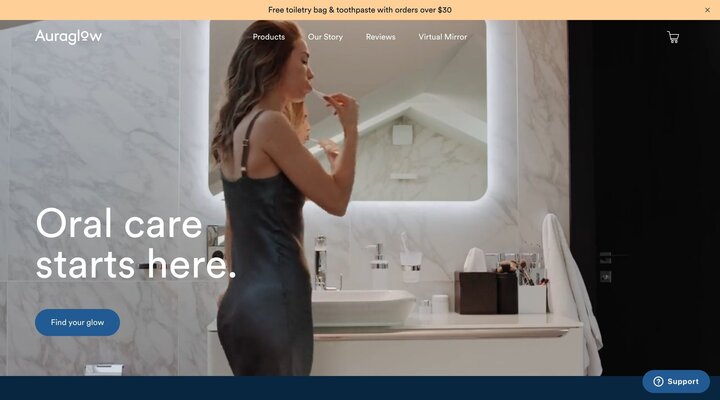 Teeth Whitening Kit With Light | Whitens In Minutes | AuraGlow | Auraglow