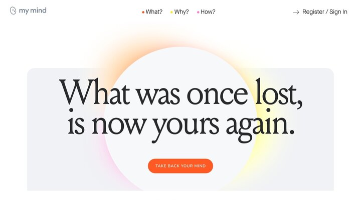 mymind is the extension for your mind.