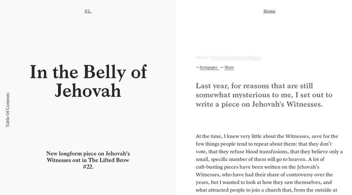 In the Belly of Jehovah