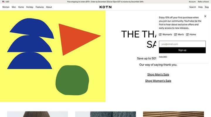 Kotn | Sustainable Clothing & Home Decor. Quality, Comfort, Ethics.