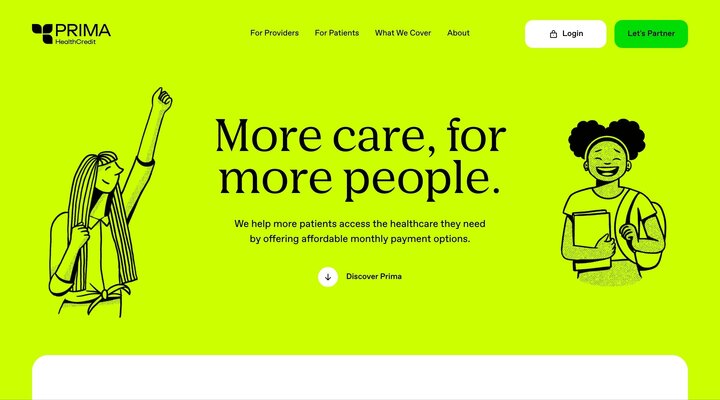 More care, for more people. | PrimaHealth Credit
