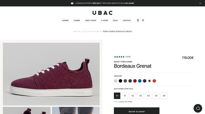 Terra Homme bordeaux grenat