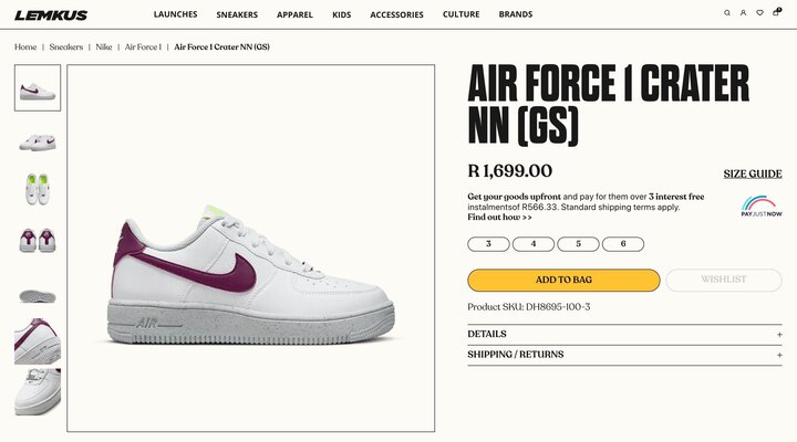 Air Force 1 Crater NN (GS) | Lemkus