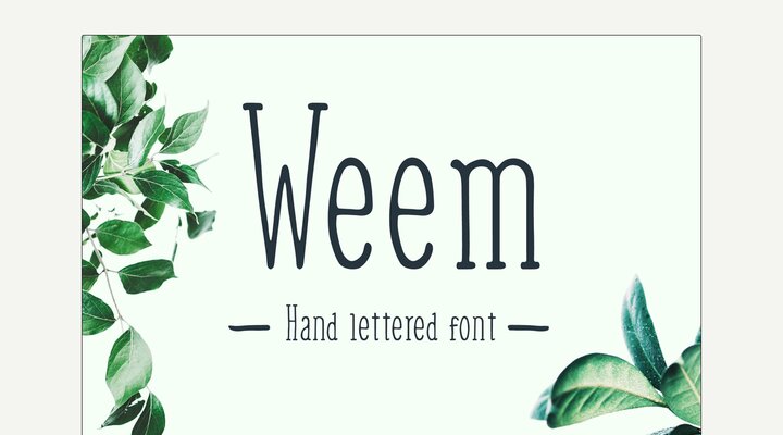 Weem - Free Hand Lettered Font