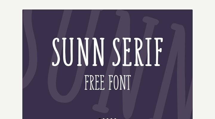 SUNN Serif Free Font