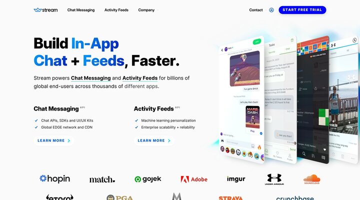 The #1 Chat Messaging + Activity Feed Infrastructure