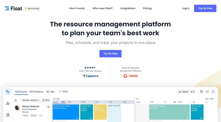 Float - Resource Management, Planning & Scheduling Software