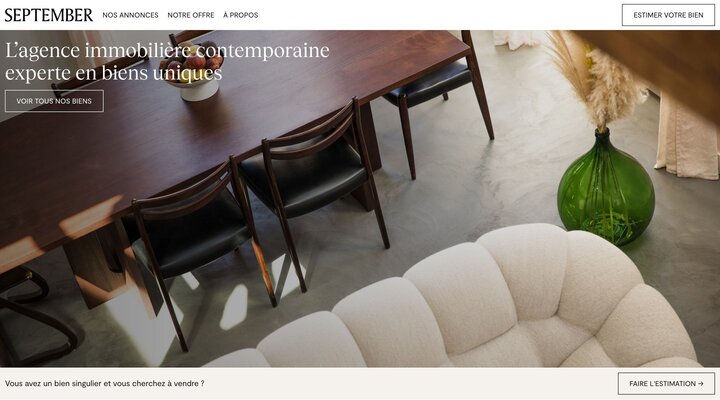 September — Agence immobilière contemporaire