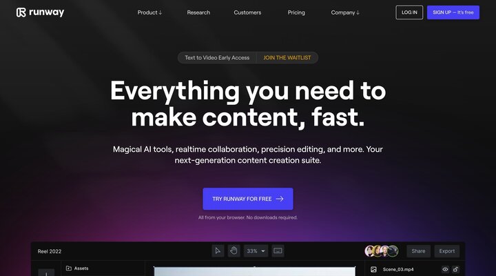 Runway - Next-generation creation suite | Everything you need to make content, fast.