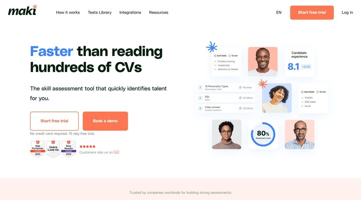 Maki | Skills tests - The skill assessments tool that quickly identifies talents for you.