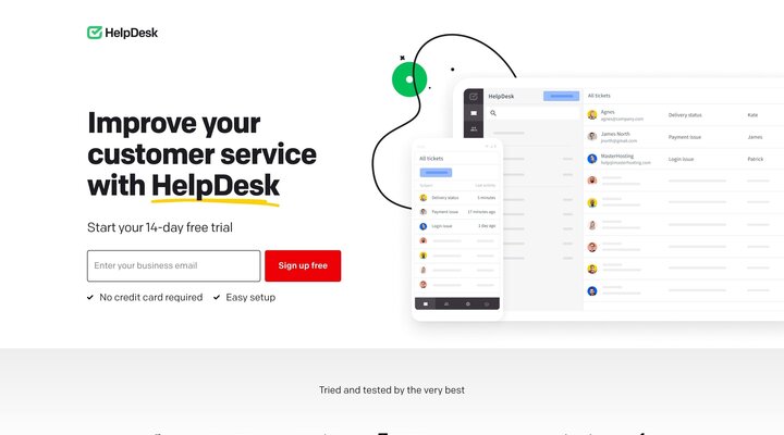 Try HelpDesk: Improve Your Customer Support