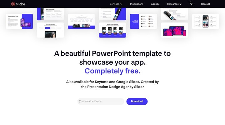 Selfone - Free template for PowerPoint, Keynote, Google Slide by Slidor