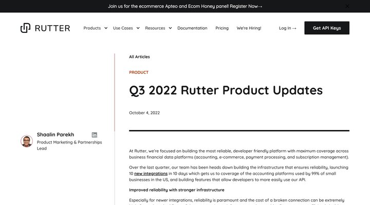 Q3 2022 Rutter Product Updates | Rutter Blog