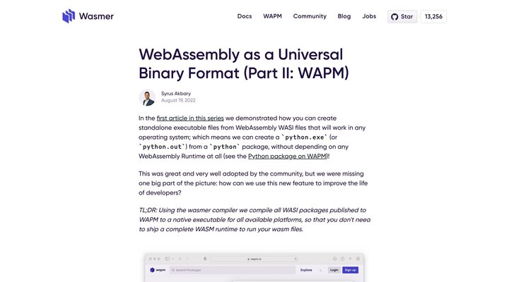 https://wasmer.io/posts/wasm-as-universal-binary-format-part-2-wapm