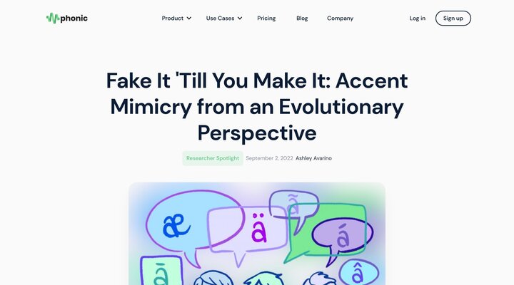 Fake It 'Till You Make It: Accent Mimicry from an Evolutionary Perspective