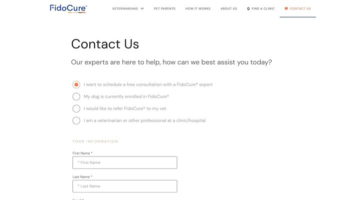 Talk to a FidoCure Expert