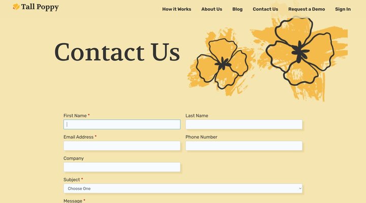 Tall Poppy - Contact Us